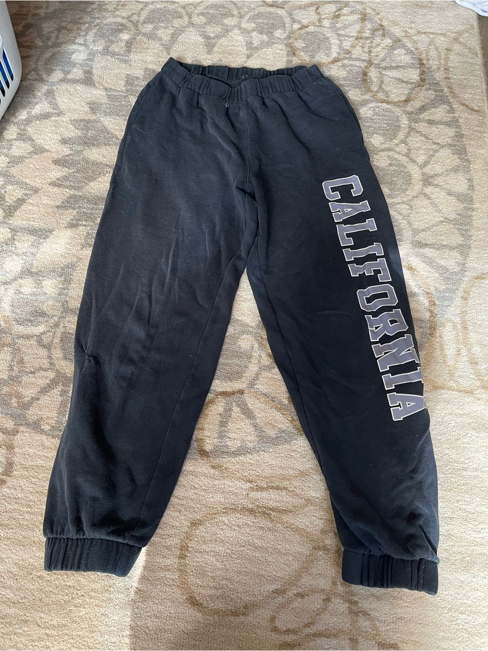 Black Graphic Joggers